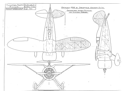 Hall Bulldog engineering drawing by Bradford, 1932
